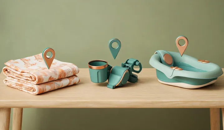 Illustrated Summer Infant support map and nursery desk