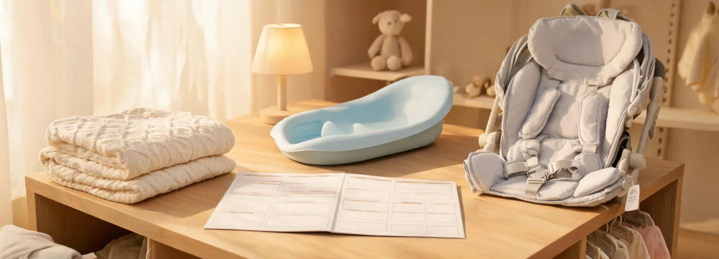 Family care planning table with Summer Infant product notes